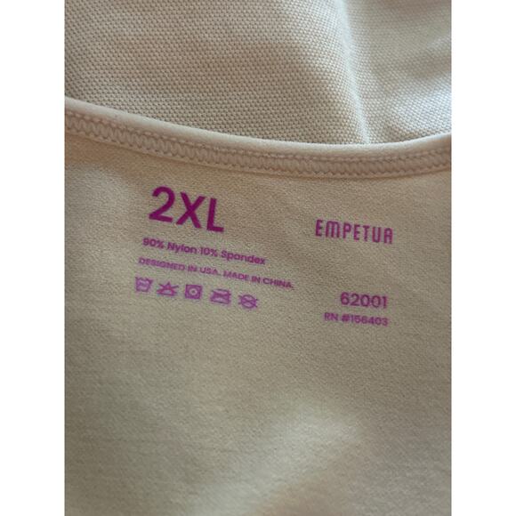 Empetua Scoop Neck Shaper Adjustable Strap Compression Cami Beige 2XL New - Picture 8 of 8